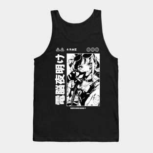 Cyberpunk Girl Manga Aesthetic Goth Grunge Japanese Waifu Anime Streetwear Tank Top